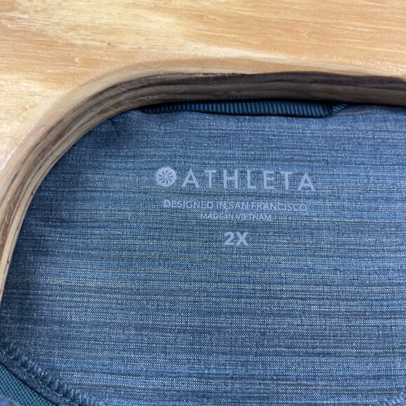 Athleta 2X Race Running Free Jacket Full Zip Mesh Inserts Zip Pockets Hooded - Picture 3 of 6